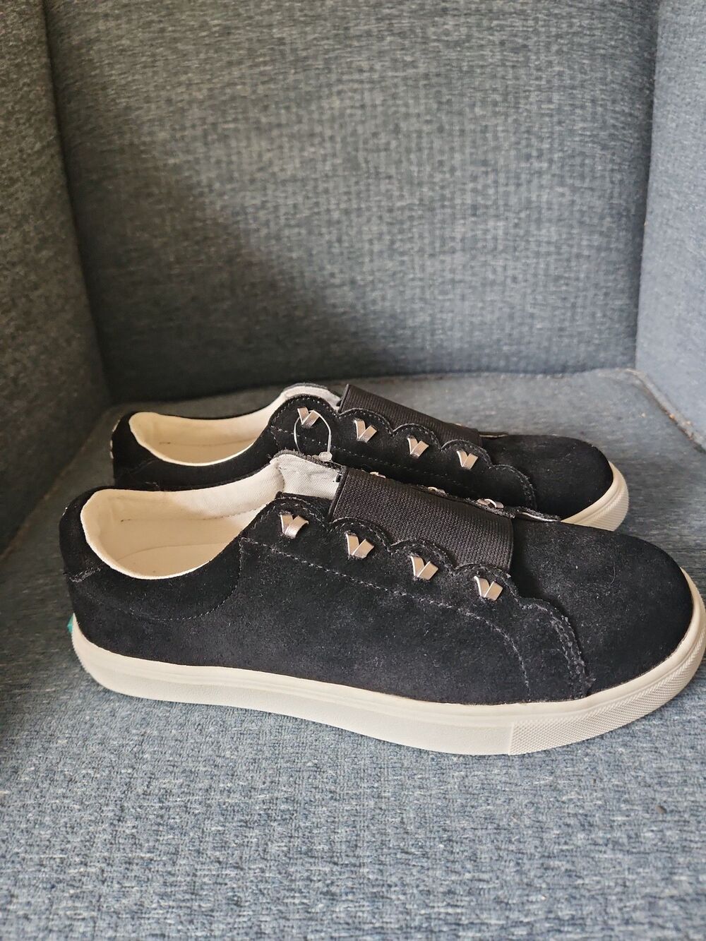 Jack Rogers Women's "Rye" Slip-on Sneakers in Black Suede Size 7 NWT